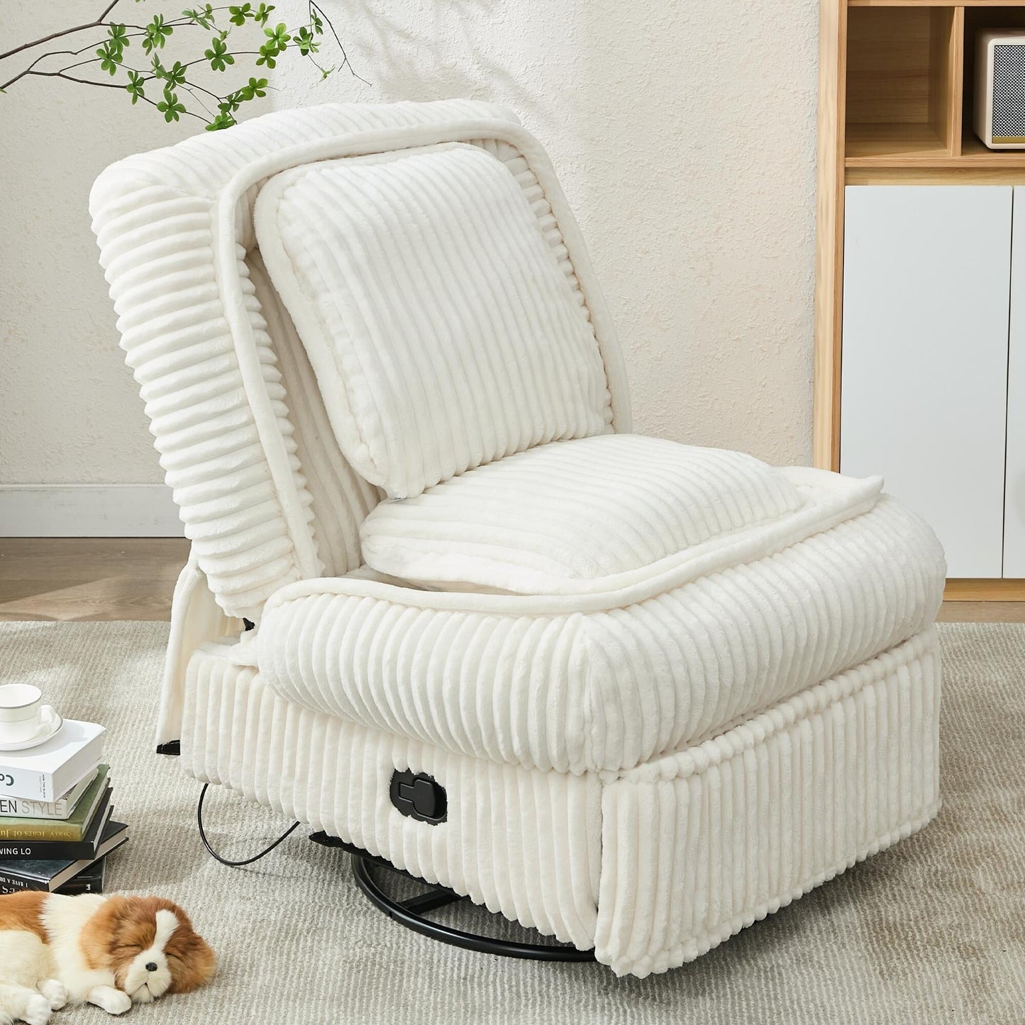 Canapé simple pivotant à 360°, canapé inclinable, fauteuil à bascule manuel sans accoudoirs, salon, bureau