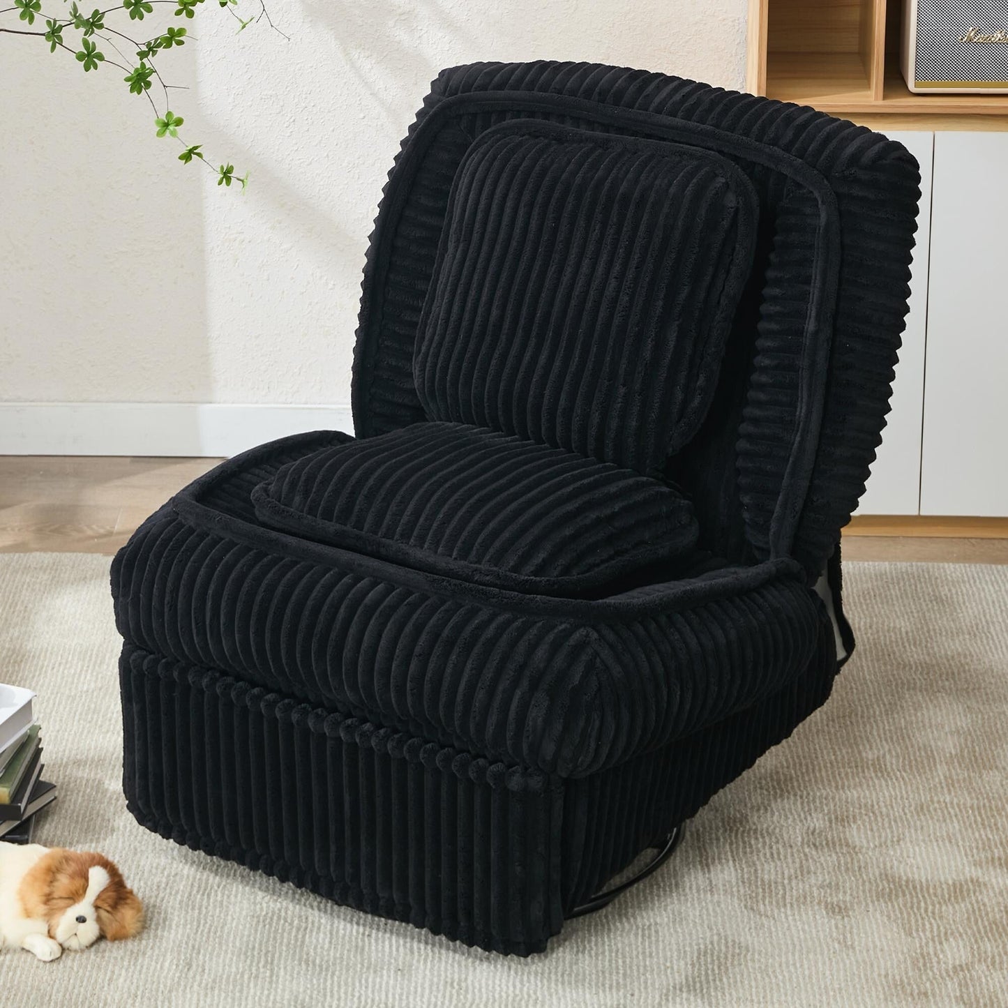 Canapé simple pivotant à 360°, canapé inclinable, fauteuil à bascule manuel sans accoudoirs, salon, bureau