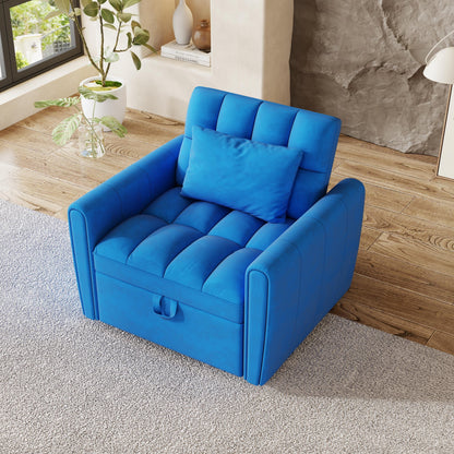 Canapé-lit pliable de grande taille de 38,2 pouces, canapé simple en velours moderne, canapé-lit avec dossier réglable
