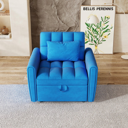 Canapé-lit pliable de grande taille de 38,2 pouces, canapé simple en velours moderne, canapé-lit avec dossier réglable