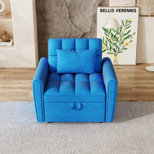 Canapé-lit pliable de grande taille de 38,2 pouces, canapé simple en velours moderne, canapé-lit avec dossier réglable