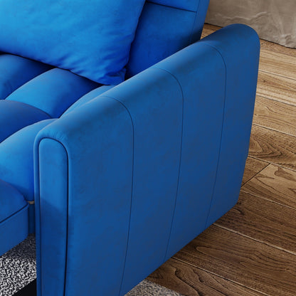 Canapé-lit pliable de grande taille de 38,2 pouces, canapé simple en velours moderne, canapé-lit avec dossier réglable