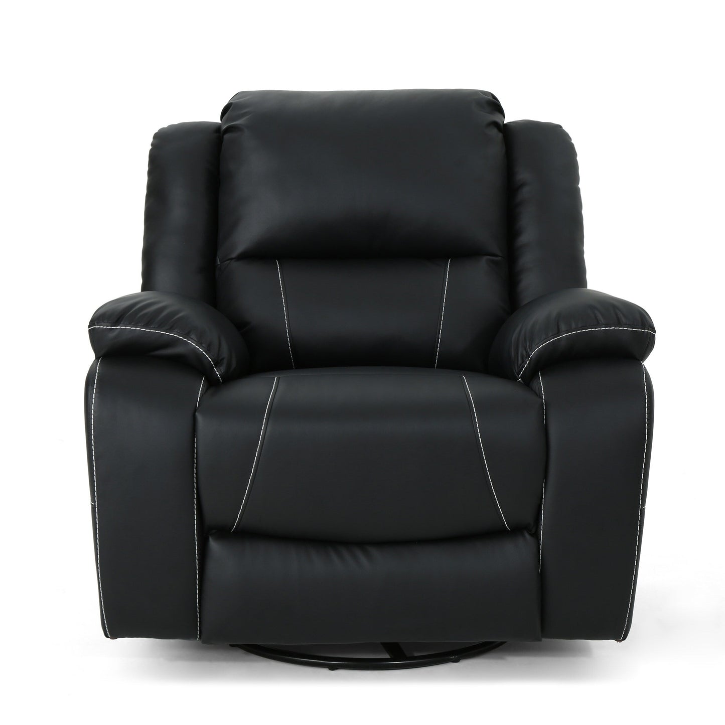 Fauteuil inclinable standard pivotant manuel en similicuir de 39 po de large