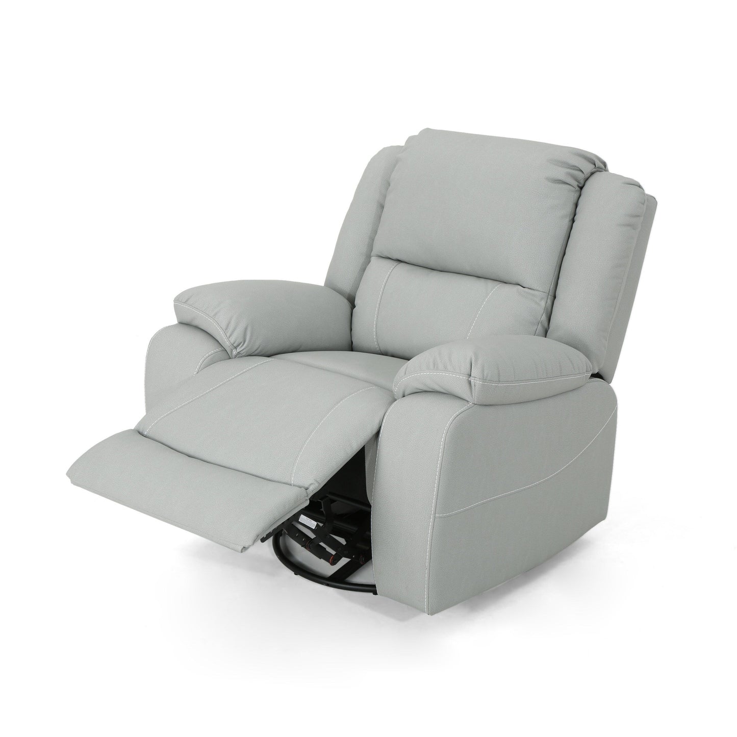 Fauteuil inclinable standard pivotant manuel en similicuir de 39 po de large