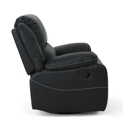 Fauteuil inclinable standard pivotant manuel en similicuir de 39 po de large