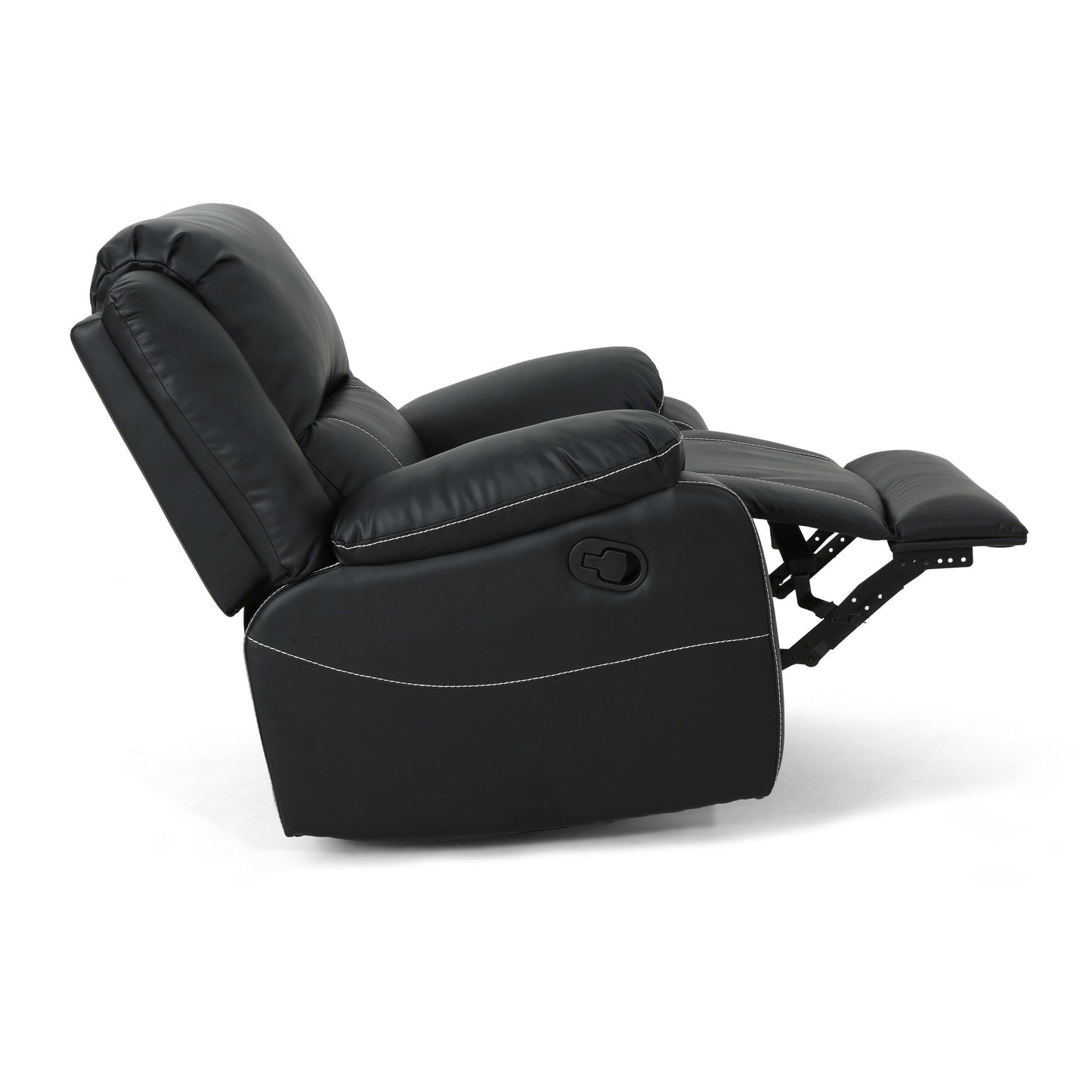 Fauteuil inclinable standard pivotant manuel en similicuir de 39 po de large