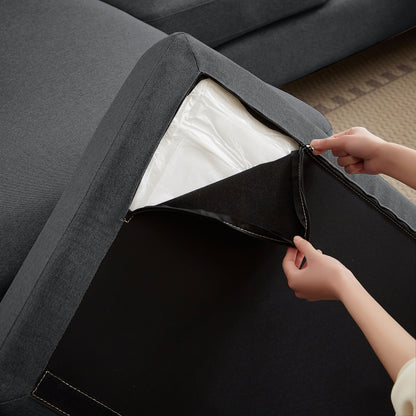 Canapé sectionnel 4 places en U avec méridienne double pour salon