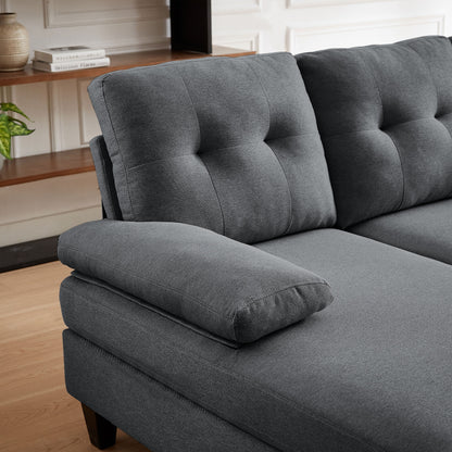 Canapé sectionnel 4 places en U avec méridienne double pour salon