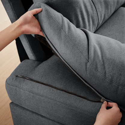 Canapé sectionnel 4 places en U avec méridienne double pour salon