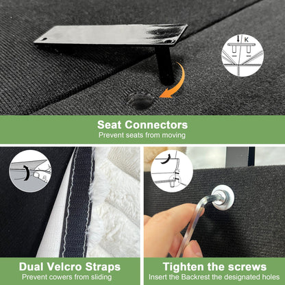 Canapé 4 places en velours côtelé extra profond pour salon