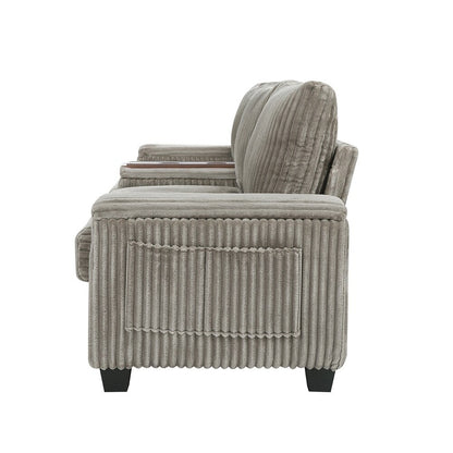 Canapé 4 places en velours côtelé