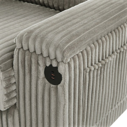 Canapé 4 places en velours côtelé