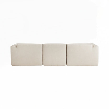 Canapé 4 places avec coussins d'assise en éponge pure et repose-pieds amovible comprenant 3 coussins décoratifs