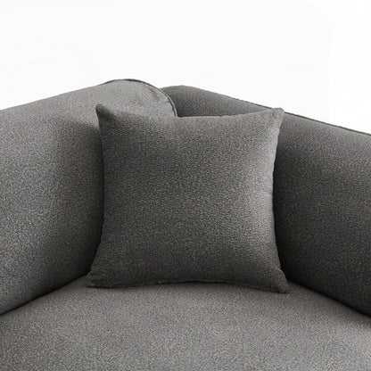 Canapé 4 places avec coussins d'assise en éponge pure et repose-pieds amovible comprenant 3 coussins décoratifs