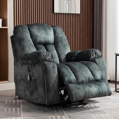 Fauteuil inclinable électrique surdimensionné de 40,6 W avec chauffage et massage