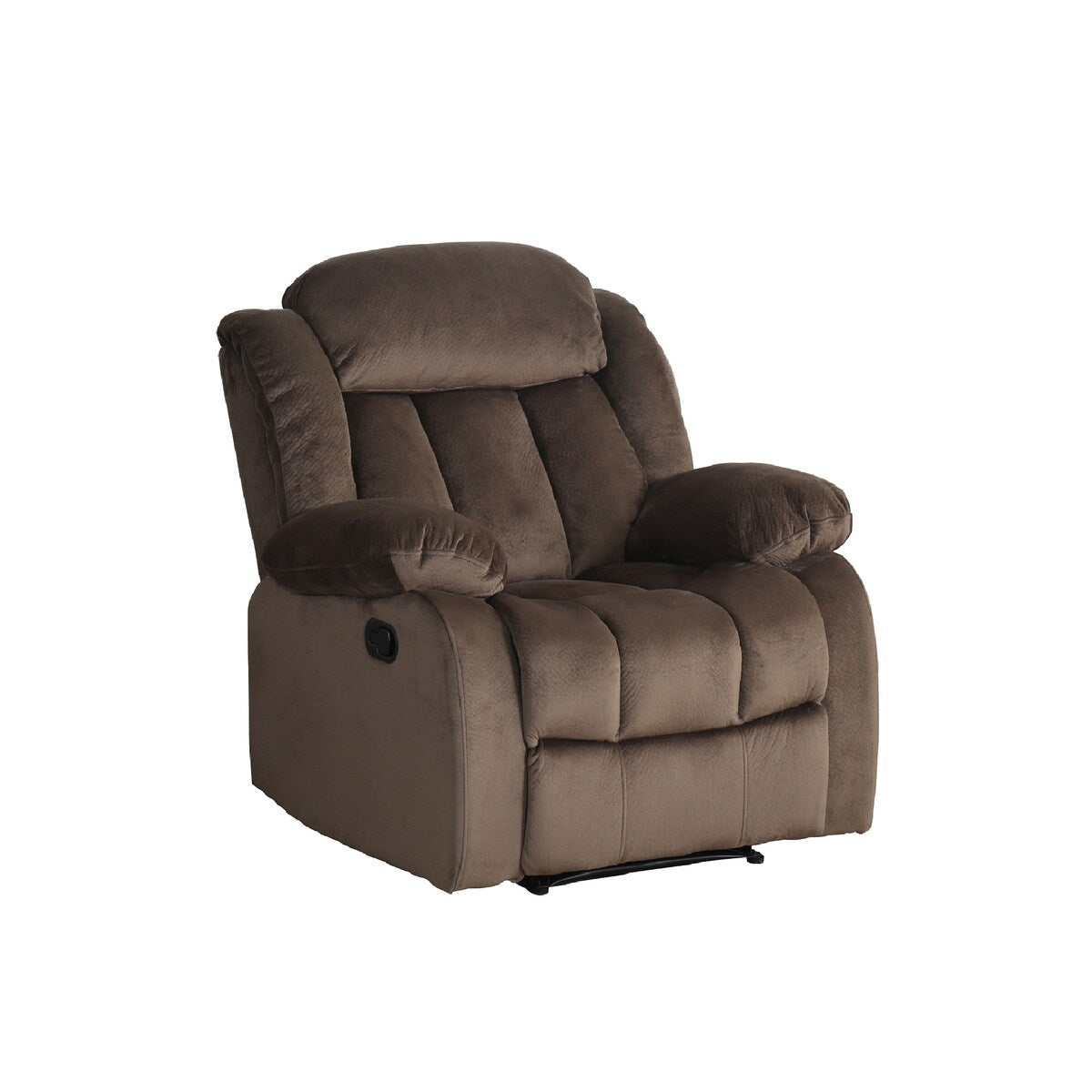 Fauteuil à bascule inclinable en tissu microsuède motif ours en peluche marron 41