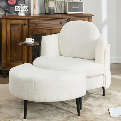 Fauteuil simple 42,5 avec repose-pieds mobile en forme de croissant
