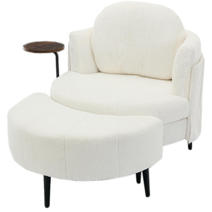 Fauteuil simple 42,5 avec repose-pieds mobile en forme de croissant