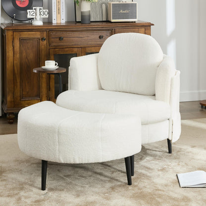 Fauteuil simple 42,5 avec repose-pieds mobile en forme de croissant