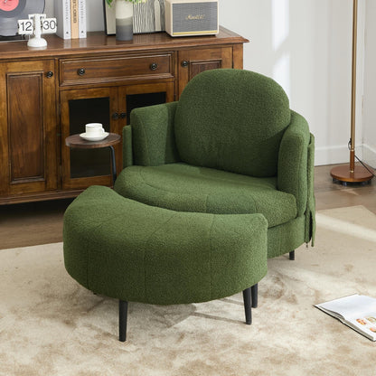 Fauteuil simple 42,5 avec repose-pieds mobile en forme de croissant