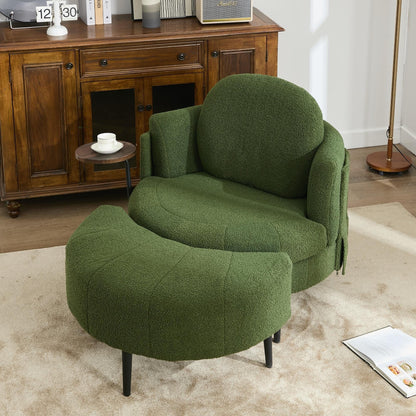 Fauteuil simple 42,5 avec repose-pieds mobile en forme de croissant