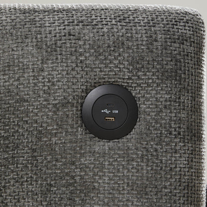 Canapé simple 42 x 33, fauteuil à assise large, chargeur double port, design capitonné et à traction, mousse haute densité