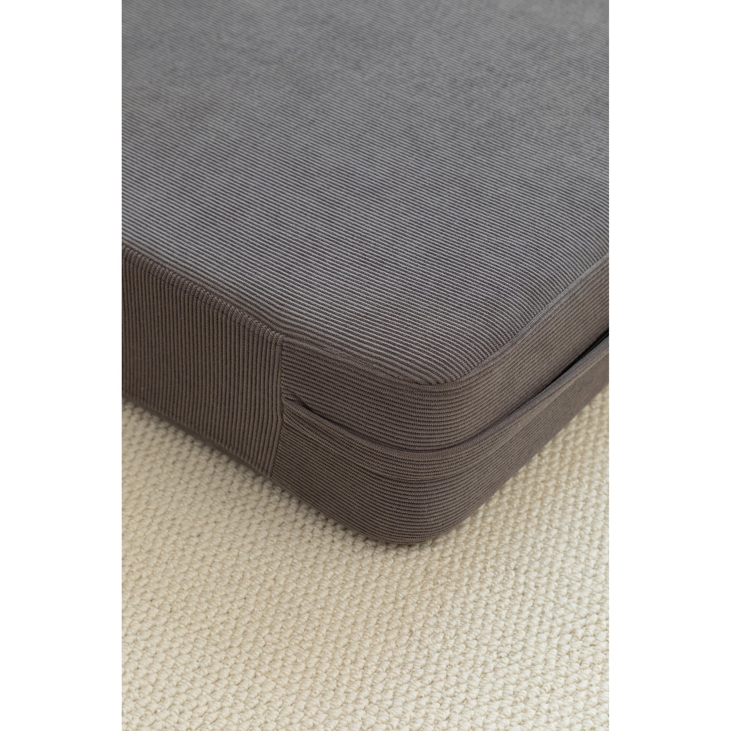 Canapé-lit 2 places en velours côtelé 47,63 pouces avec oreiller, matelas de sol et dossier pour salon