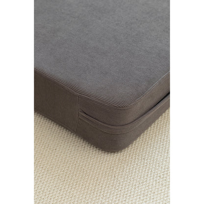 Canapé-lit 2 places en velours côtelé 47,63 pouces avec oreiller, matelas de sol et dossier pour salon