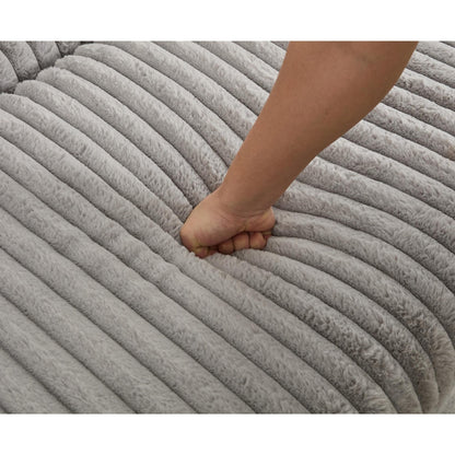 Chaise longue surdimensionnée en velours côtelé 47,7 avec pouf