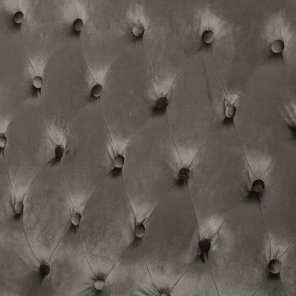 Canapé causeuse capitonné en velours avec pieds en bois pour salon (50,25")