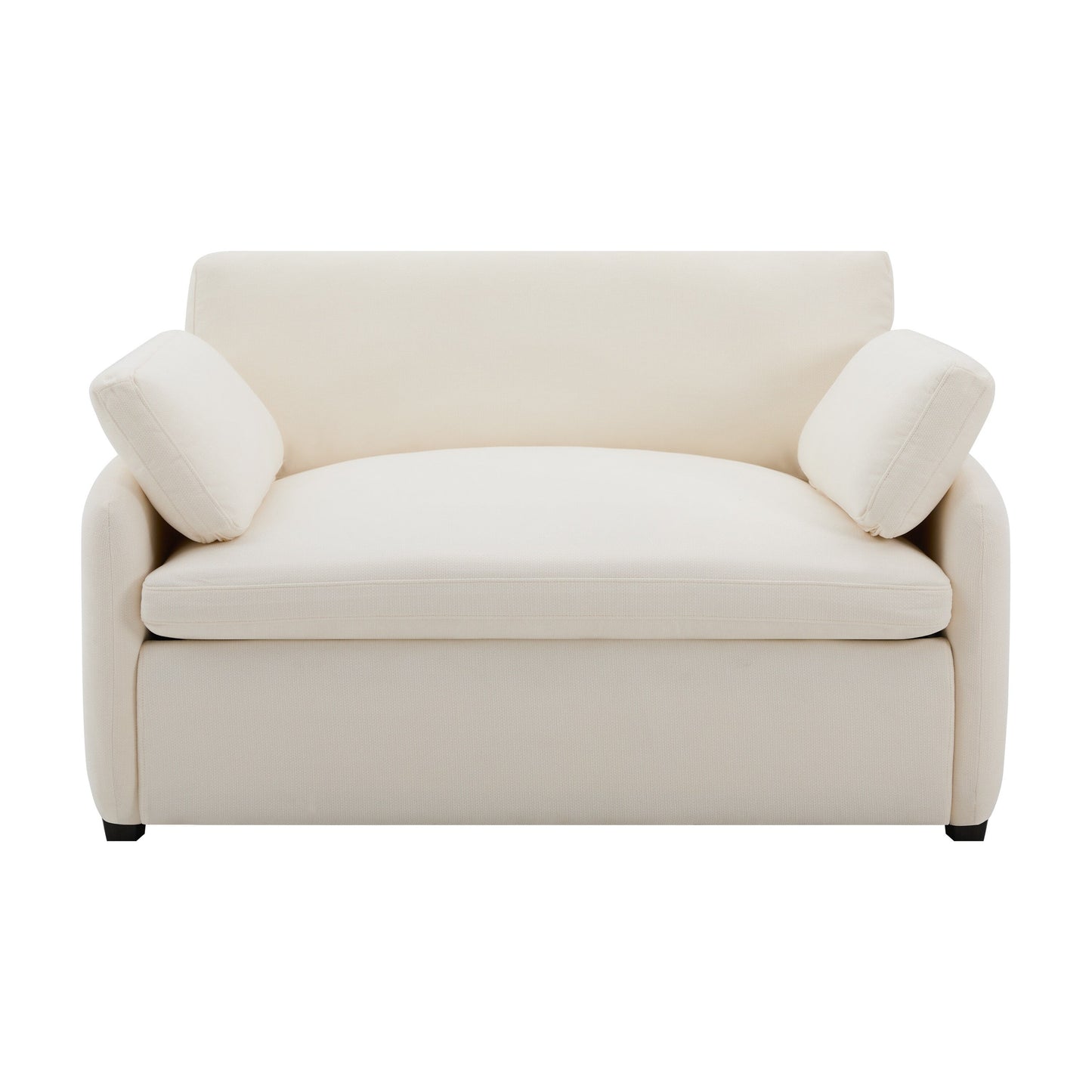 Fauteuil d'appoint simple surdimensionné en chenille 50 x 43, siège large et profond, fauteuil moderne et confortable rembourré