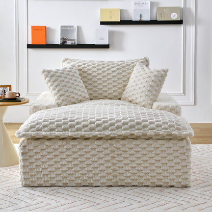 Canapé confort de 51 pouces : deux coussins et un dossier, adapté à de multiples situations dans les chambres et les salons