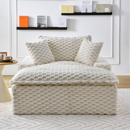 Canapé confort de 51 pouces : deux coussins et un dossier, adapté à de multiples situations dans les chambres et les salons