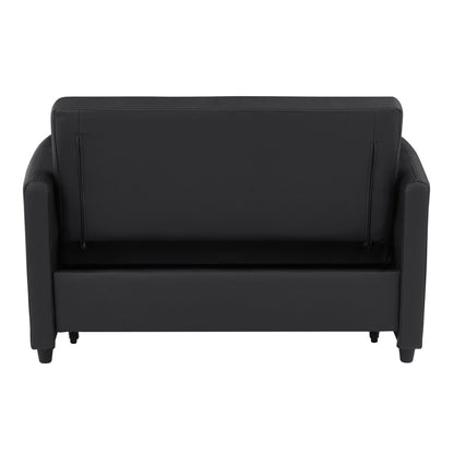 Canapé-lit convertible en polyuréthane 51,57 po avec 3 ports USB, capacité de charge de 181 kg et mécanisme de lit gigogne