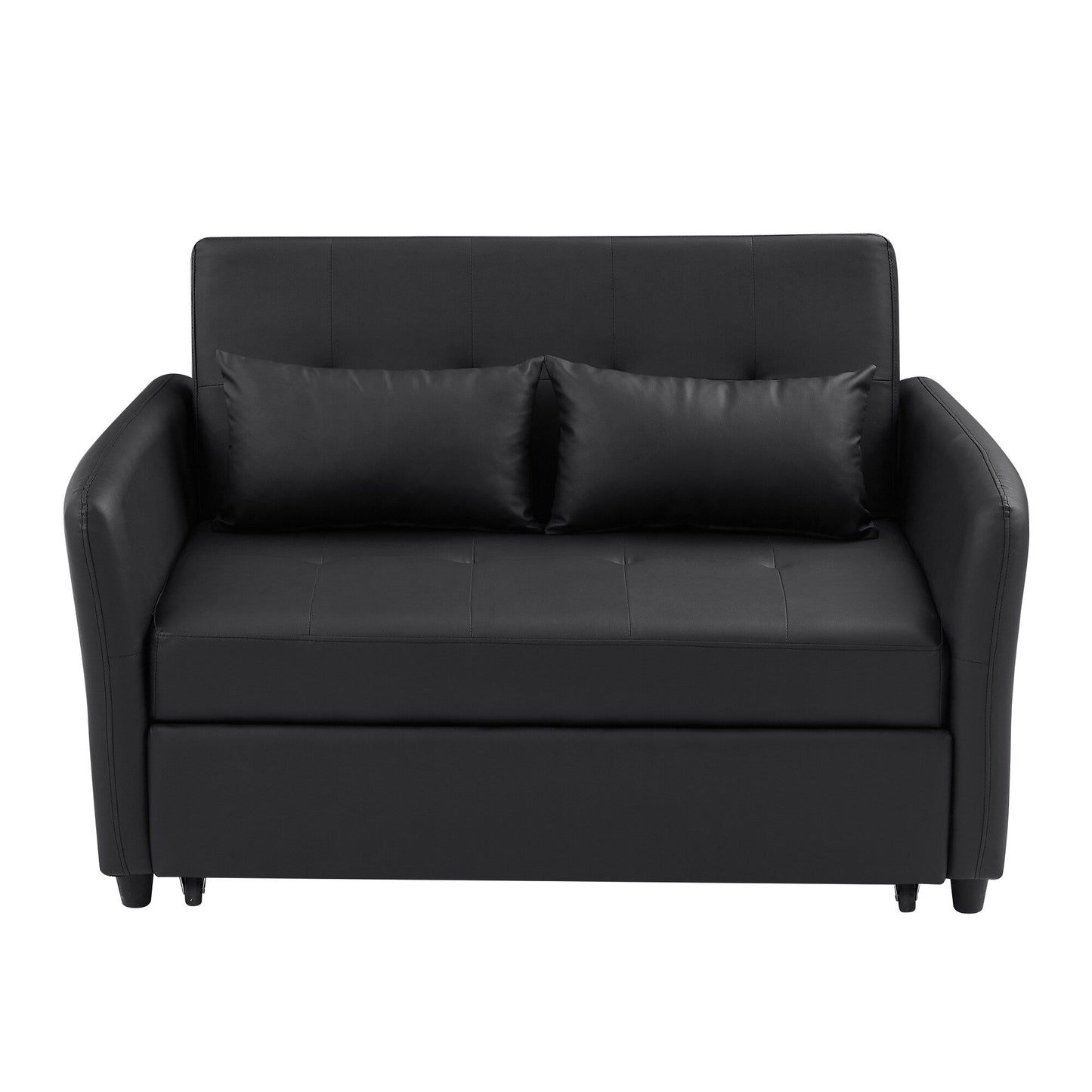 Canapé-lit convertible en polyuréthane 51,57 po avec 3 ports USB, capacité de charge de 181 kg et mécanisme de lit gigogne