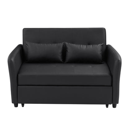 Canapé-lit convertible en polyuréthane 51,57 po avec 3 ports USB, capacité de charge de 181 kg et mécanisme de lit gigogne