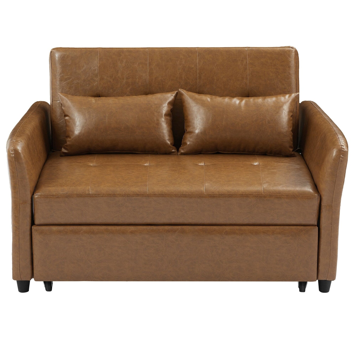 Canapé-lit convertible en polyuréthane 51,57 po avec 3 ports USB, capacité de charge de 181 kg et mécanisme de lit gigogne