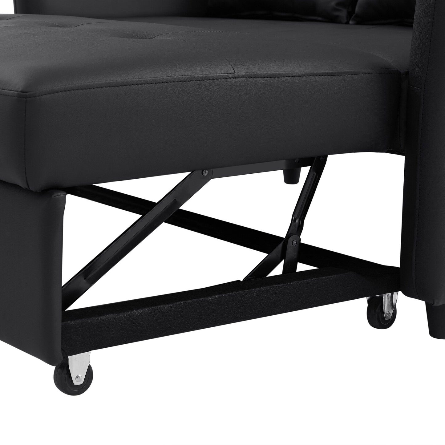 Canapé-lit convertible en polyuréthane 51,57 po avec 3 ports USB, capacité de charge de 181 kg et mécanisme de lit gigogne