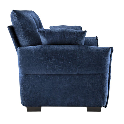 Canapé 1 place en chenille 53,94 $ avec coussins de soutien et coussins décoratifs haute résilience
