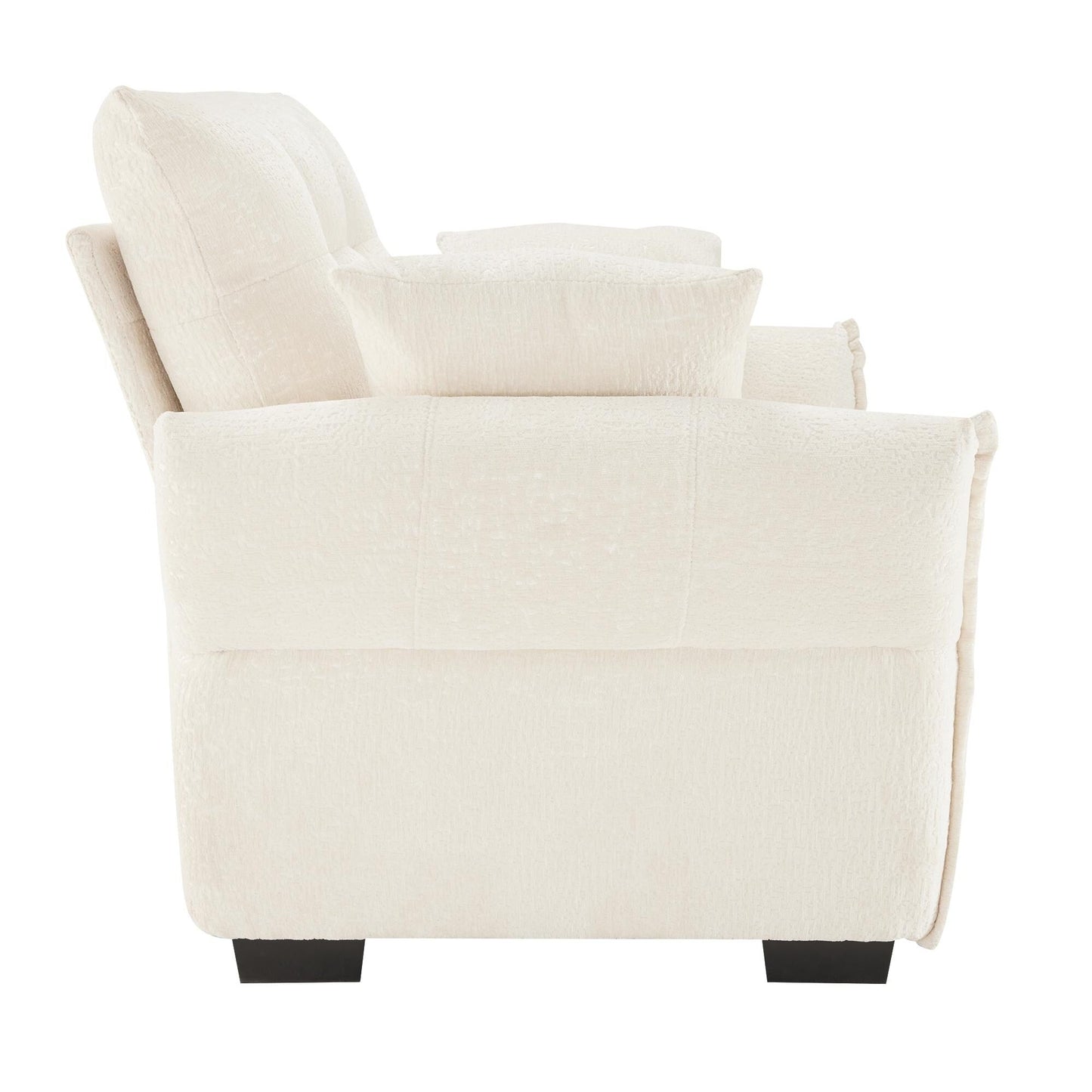 Canapé 1 place en chenille 53,94 $ avec coussins de soutien et coussins décoratifs haute résilience