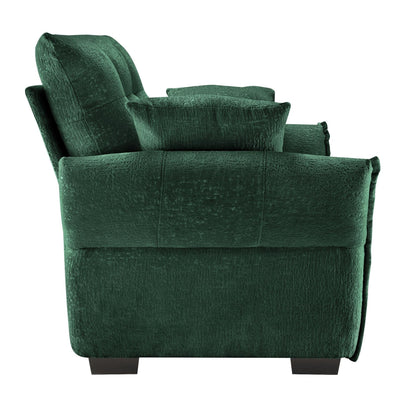 Canapé 1 place en chenille 53,94 $ avec coussins de soutien et coussins décoratifs haute résilience