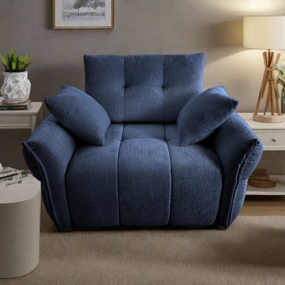 Canapé 1 place en chenille 53,94 $ avec coussins de soutien et coussins décoratifs haute résilience