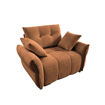Canapé 1 place en chenille 53,94 $ avec coussins de soutien et coussins décoratifs haute résilience