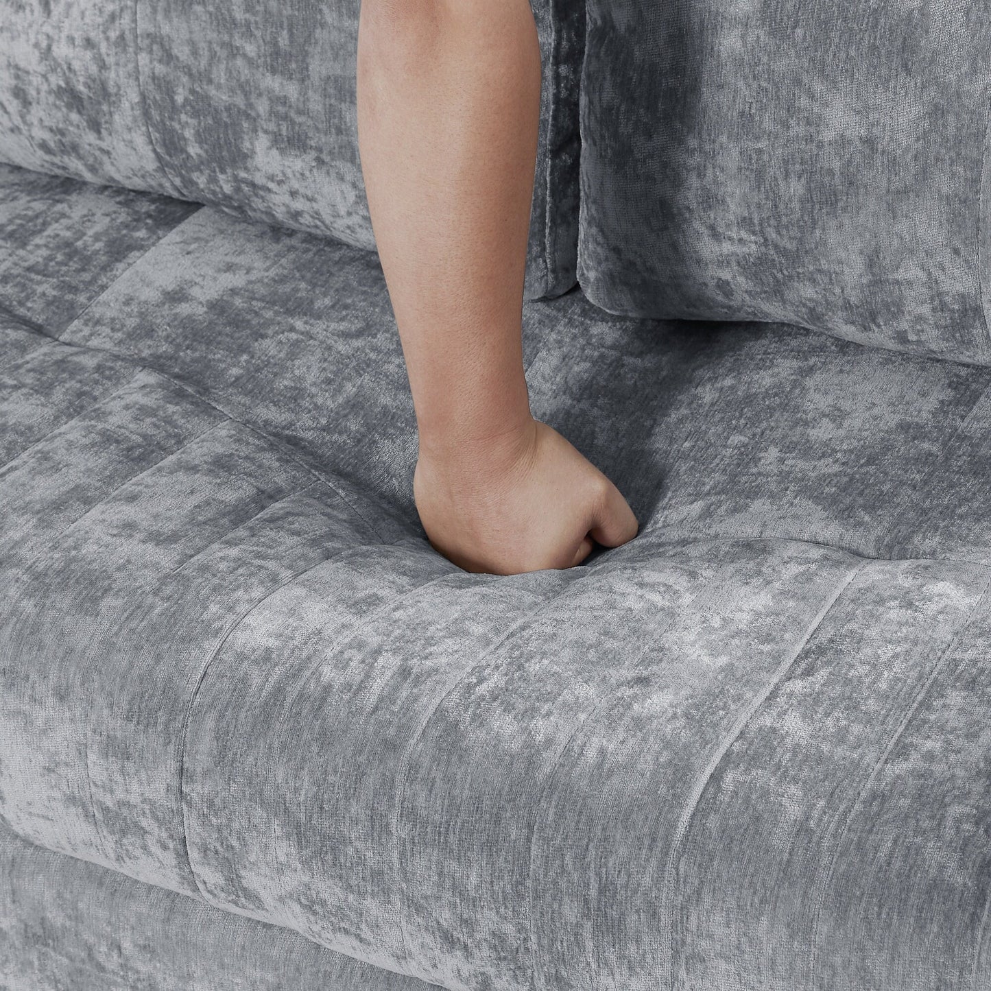 Canapé convertible en chenille de 53,9 po avec lit gigogne, 3 ports USB et rangement intelligent