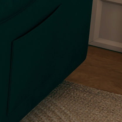 Canapé-lit en velours de 54 pouces - Conception polyvalente avec lit queen-size rétractable et rangement pour accoudoirs