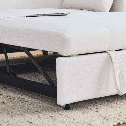 Canapé-lit gigogne 54 places inclinable avec accoudoirs, rangements et poches latérales, prise USB