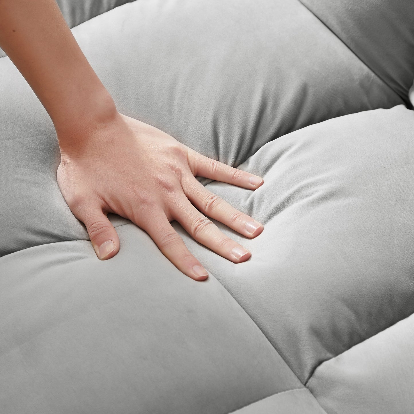 Canapé-lit convertible 2 en 1 en velours 55,2 avec dossier réglable