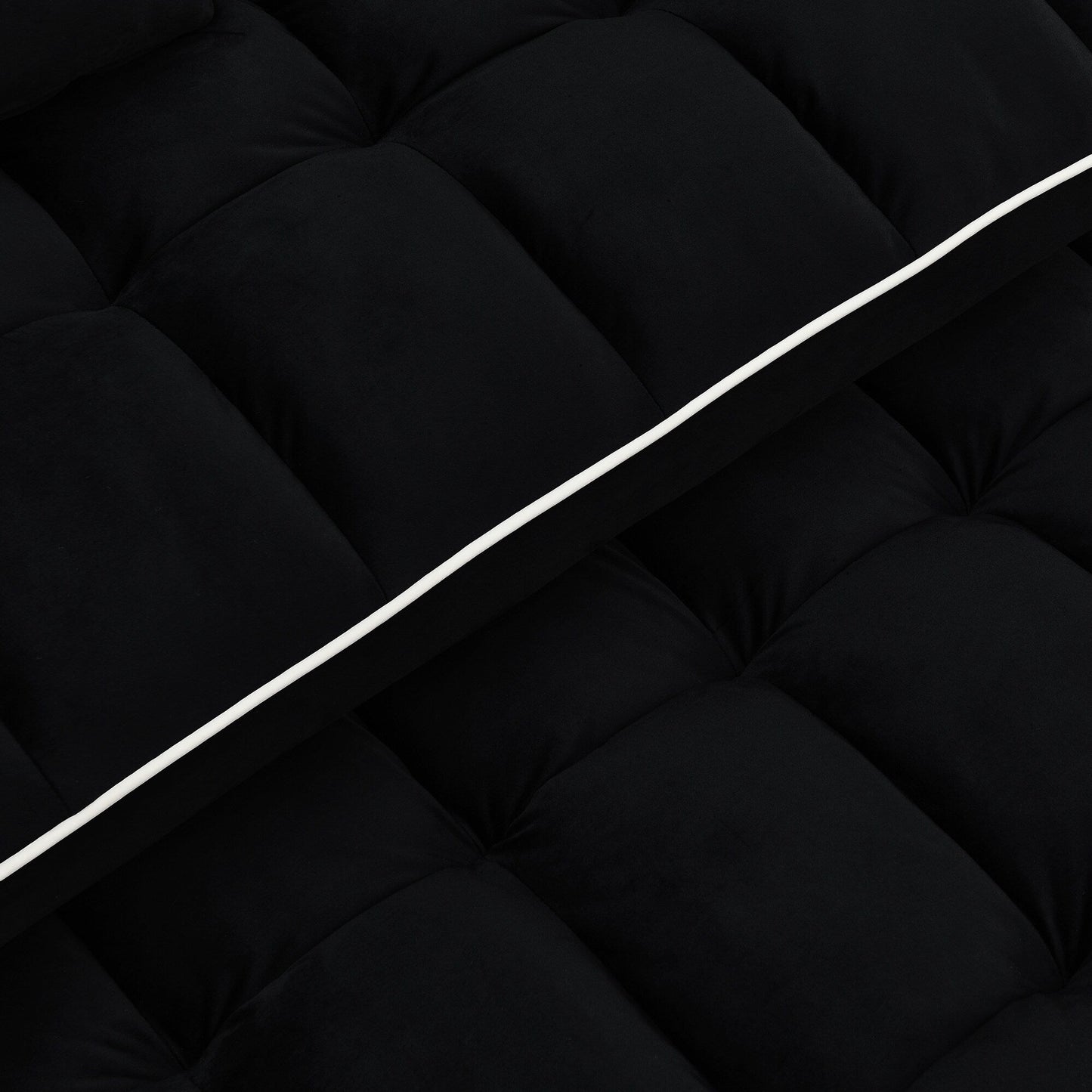 Canapé-lit 2 places en velours 55,51 pouces avec dossier réglable, port USB, cendrier, support de téléphone pivotant et 2 oreillers