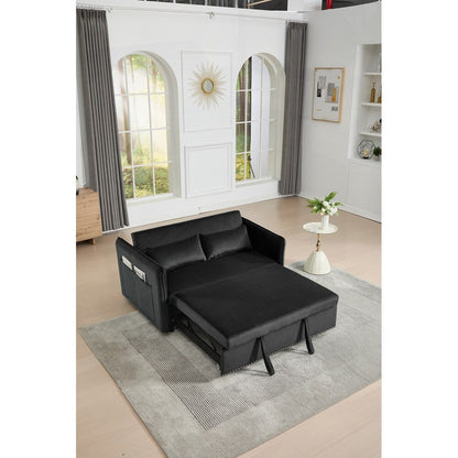 55 petits canapés causeuse en velours avec 2 coussins et dossier inclinable - 2 places