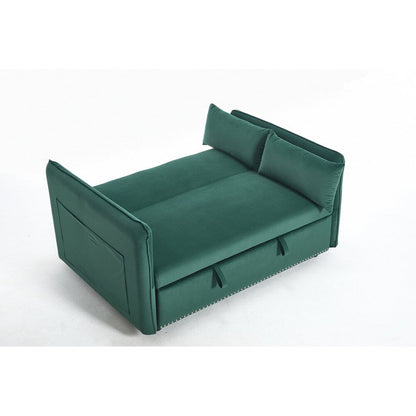 55 petits canapés causeuse en velours avec 2 coussins et dossier inclinable - 2 places